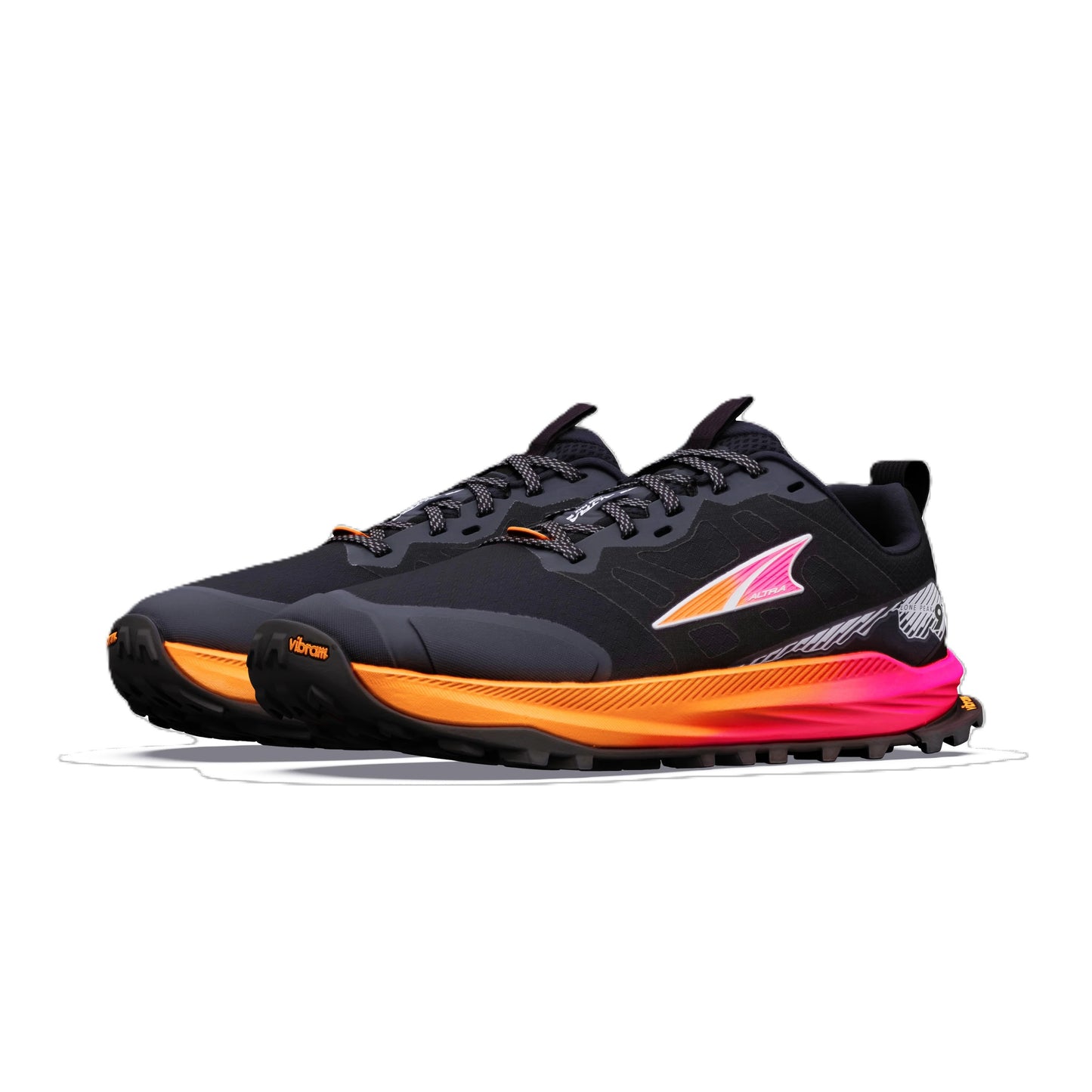 Altra Women's Lone Peak 9+ Trail Running Shoes in Black/Knockout Pink/White AW26