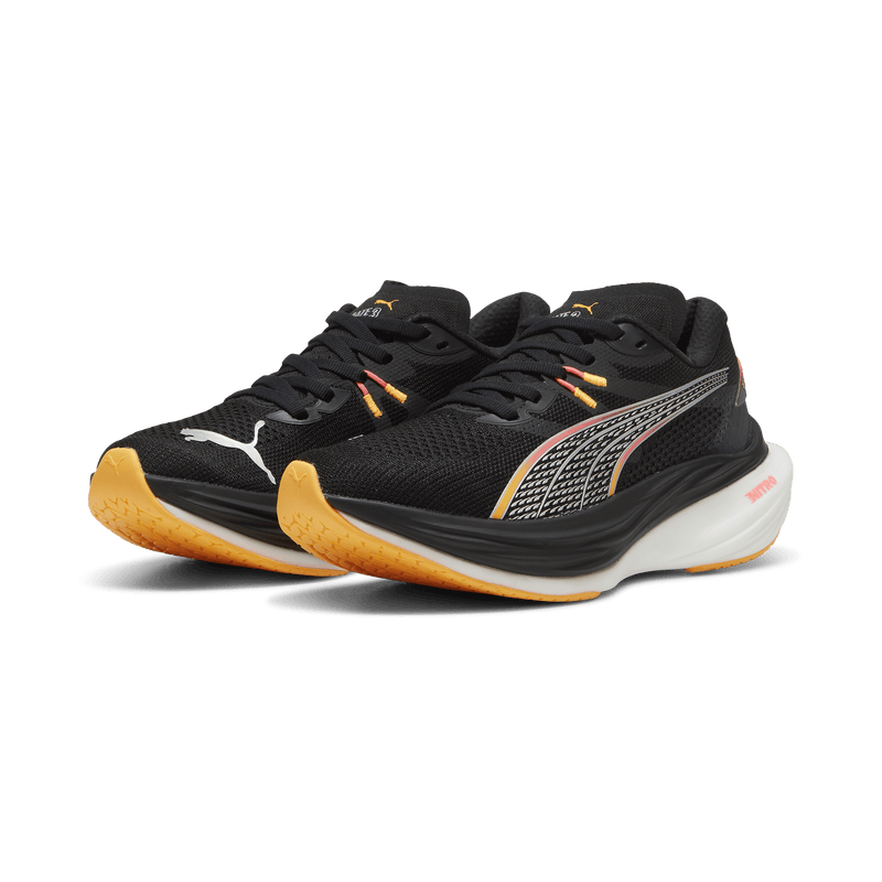 Puma Shoes Puma Deviate Nitro 3 Women's Running Shoes AW24 Black/Sunset Glow/Sun Stream - Up and Running