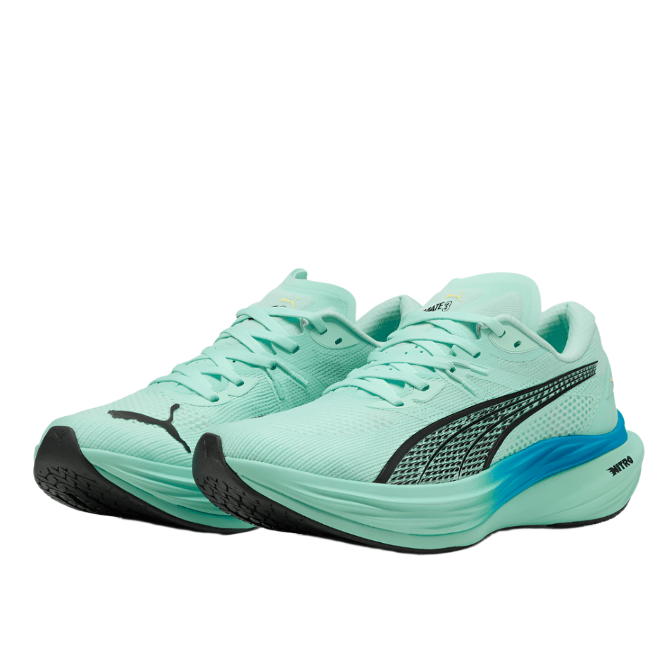PUMA Shoes Puma Men's Deviate NITRO 3 Running Shoes in Mint Melt/Speed Blue AW25 - Up and Running