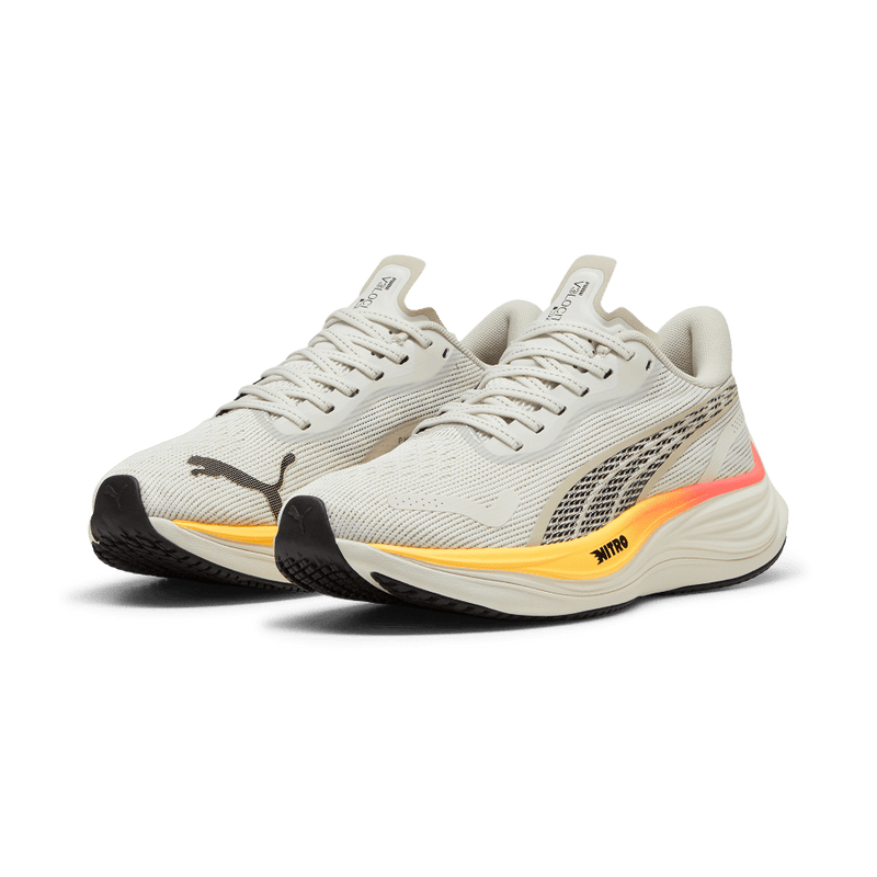 Puma Shoes Puma Velocity Nitro 3 Women's Running Shoes Vapor Gray Sun Stream-Sunset Glow - AW24 - Up and Running