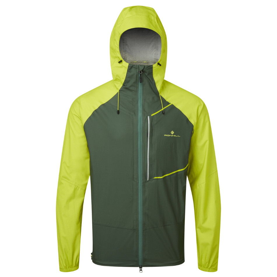 Ronhill Clothing Ronhill Men's Tech Fortify Jacket in Dark Sage/Acid AW24 - Up and Running