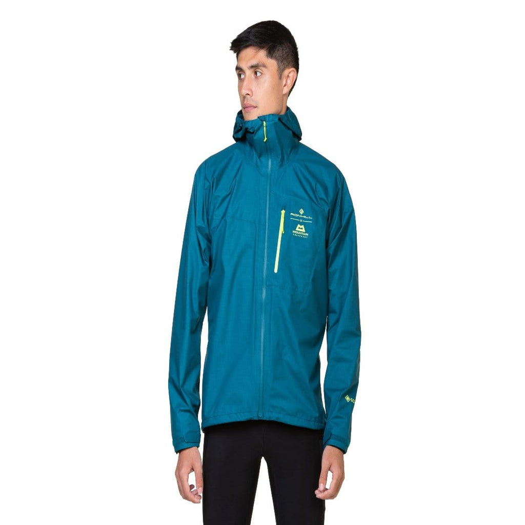 Ronhill Clothing Ronhill Men's Tech Gore-Tex Mercurial Jacket in Deep Teal/Acid AW24 - Up and Running