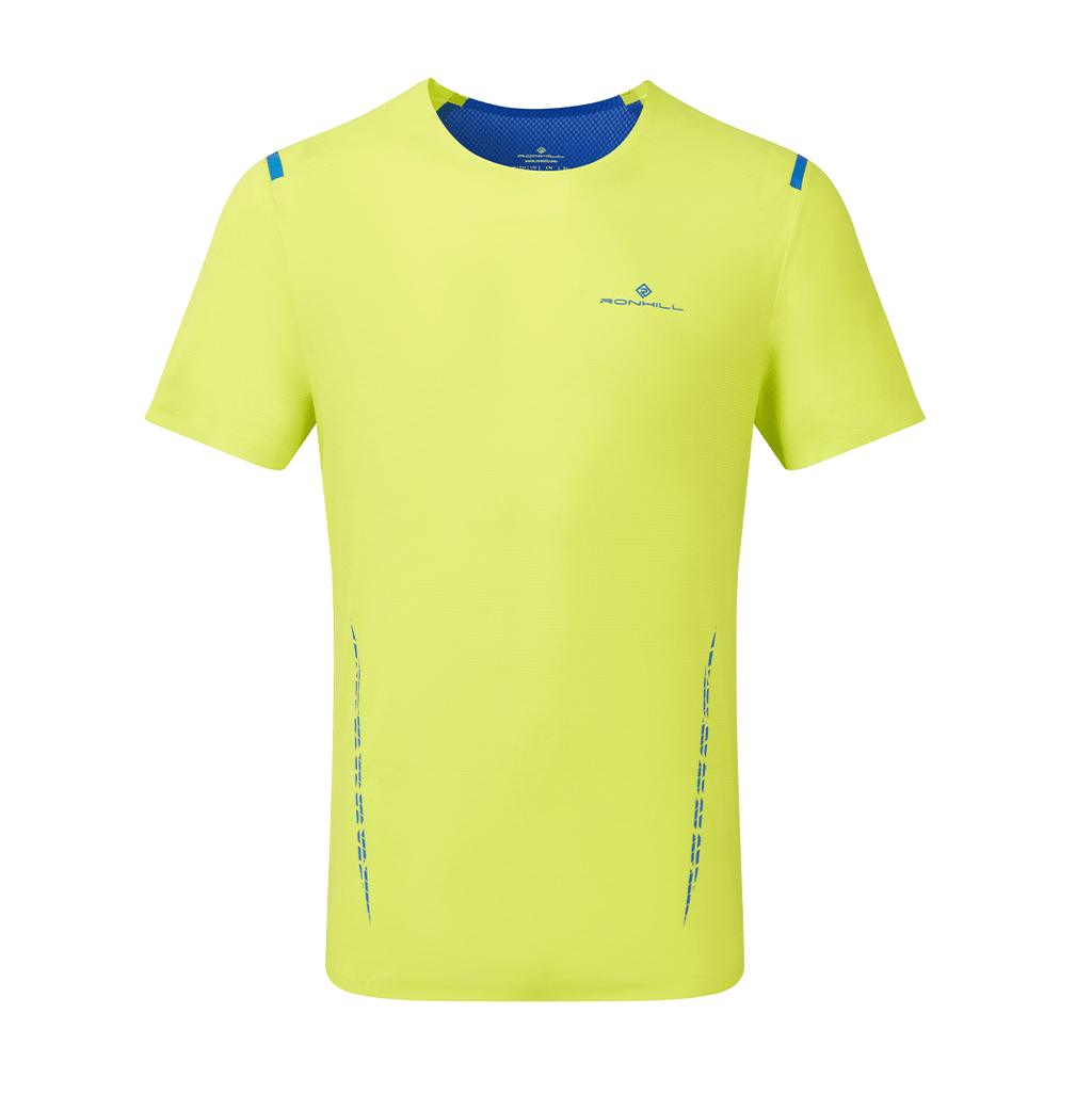 Ronhill Clothing Ronhill Men's Tech Race S/S Tee Citrus Azurite - Up and Running