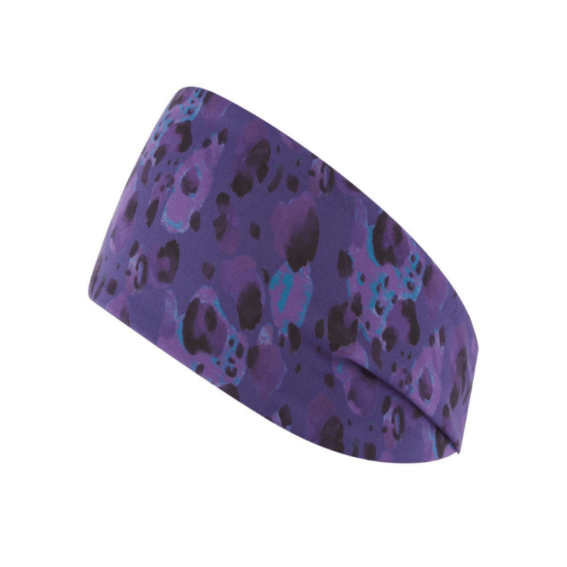 Ronhill Accessories Ronhill Reversible Headband in Purple Leopard AW24 - Up and Running