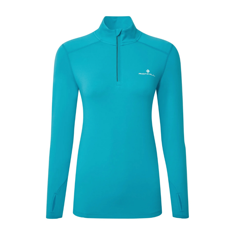Ronhill Clothing Ronhill Women's Core Thermal 1/2 Zip in Azure/Bright White SS25 - Up and Running