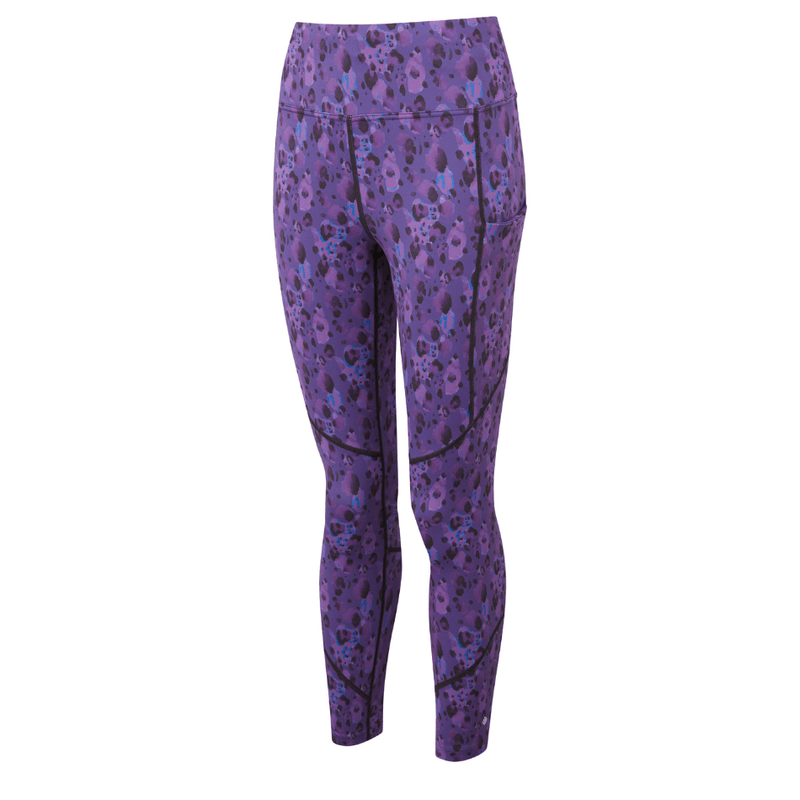 Ronhill Clothing Ronhill Women's Tech Crop Tight in Purple Leopard AW24 - Up and Running