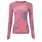 Ronhill Clothing Ronhill Women's Tech Golden Hour Long Sleeve Tee in Salsa Illuminations AW24 - Up and Running