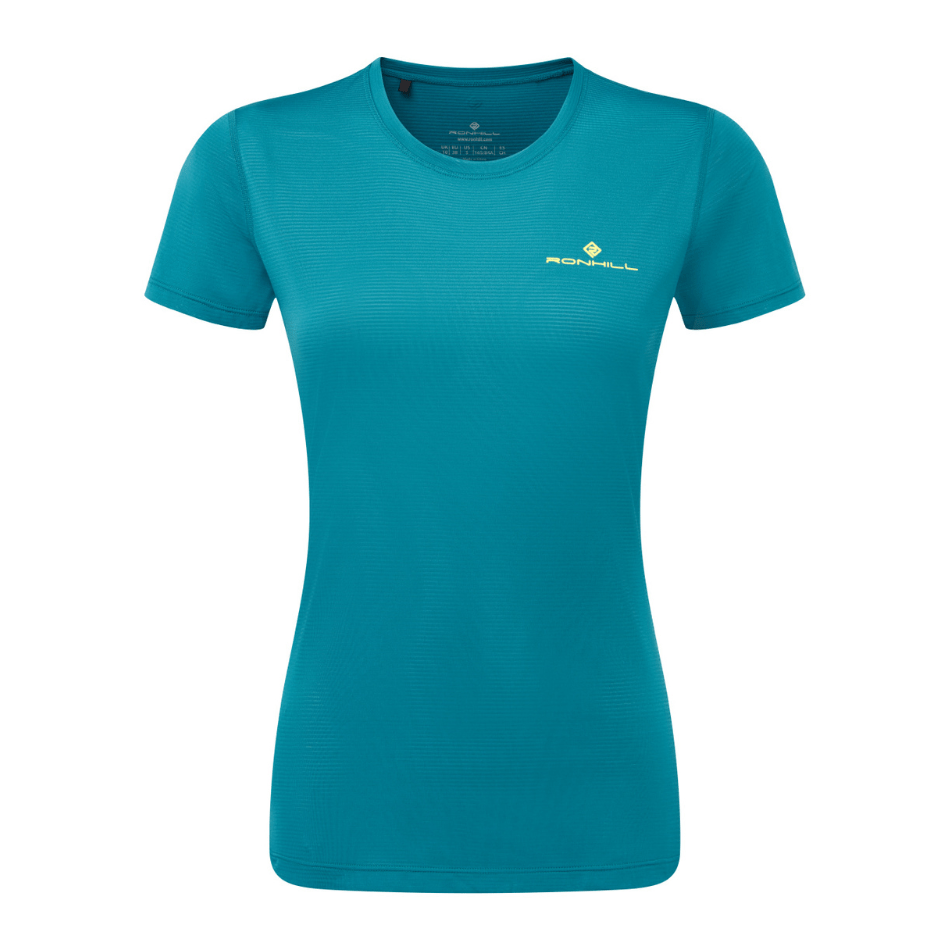 Ronhill Clothing Ronhill Women's Tech Short Sleeve Tee in Marine/Acid AW24 - Up and Running