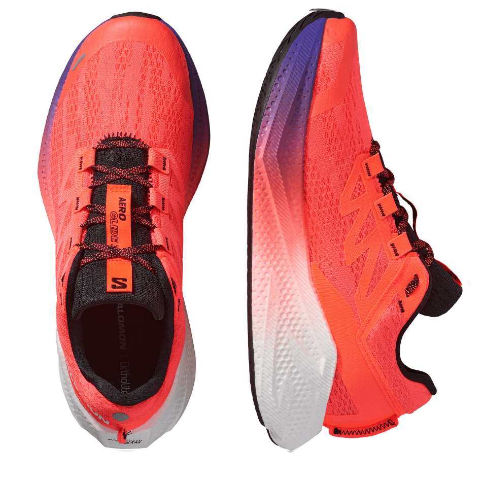 Salomon Shoes Salomon Men's Aeroglide 3 Gradient Running Shoes in Neon Flame/White/Black AW25 - Up and Running