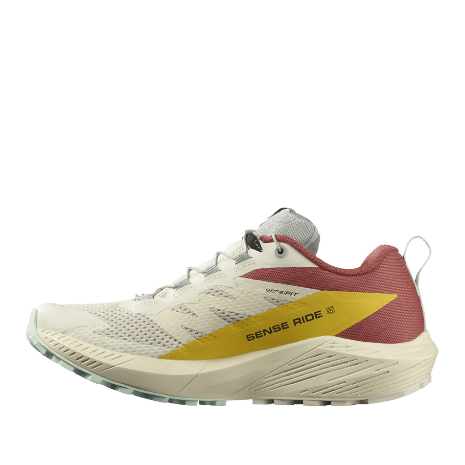 Salomon Shoes Salomon Men's Sense Ride 5 Trail Running Shoes in Rainy Day/Hot Sauce/Freeshia - Up and Running