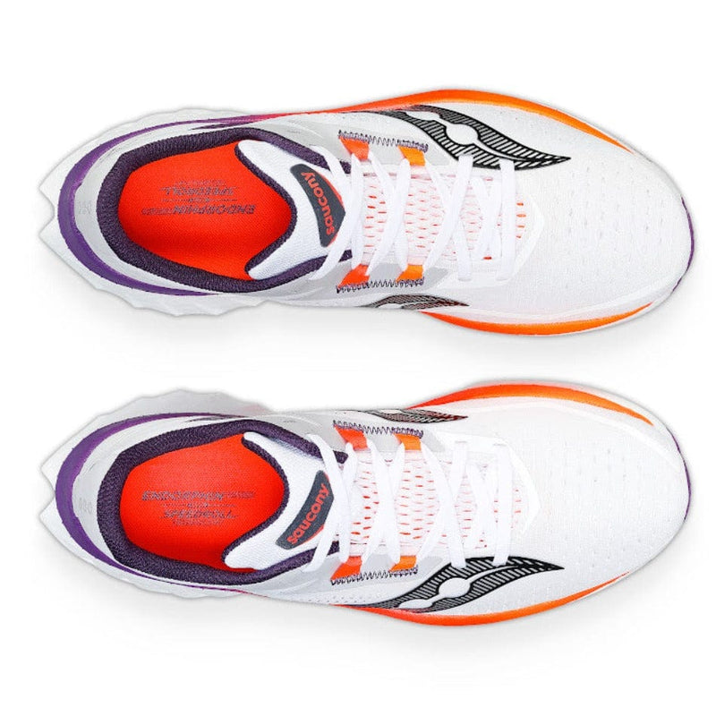 Saucony Footwear Saucony Endorphin Speed 4 Men's Running Shoes SS24 White / Viziorange - Up and Running