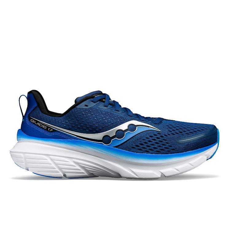 Saucony Footwear Saucony Guide 17 Wide Fit Men's Running Shoes SS24 Navy / Cobalt - Up and Running