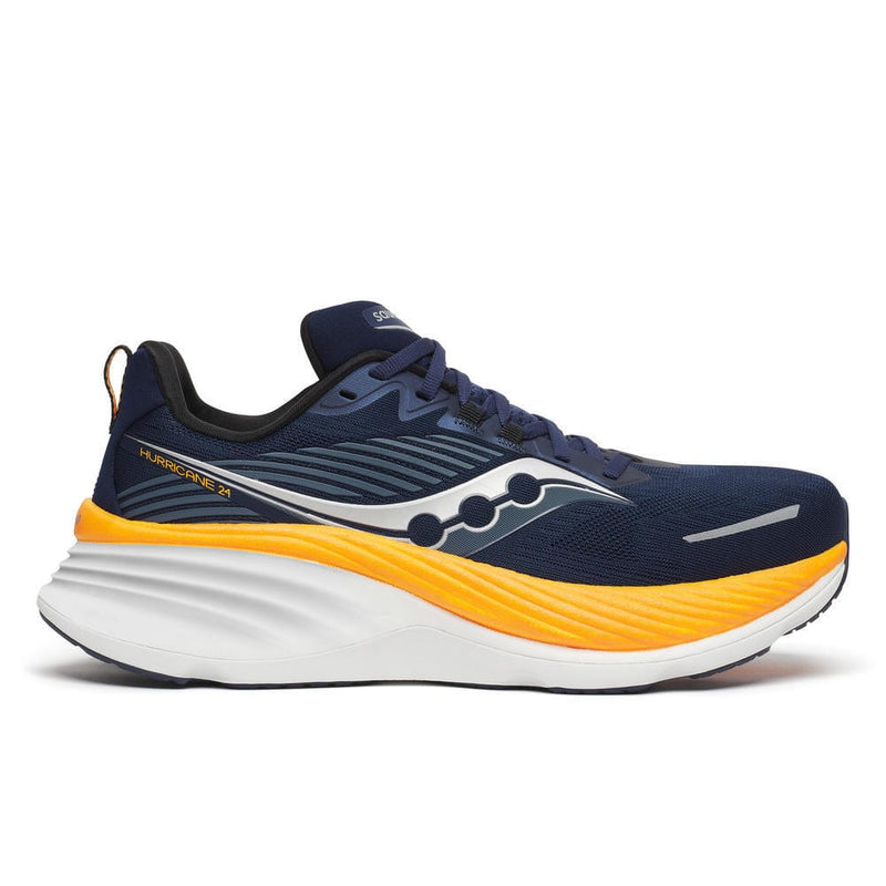 Saucony Shoes Saucony Hurricane 24 Men's Running Shoes Navy/Peel AW24 - Up and Running