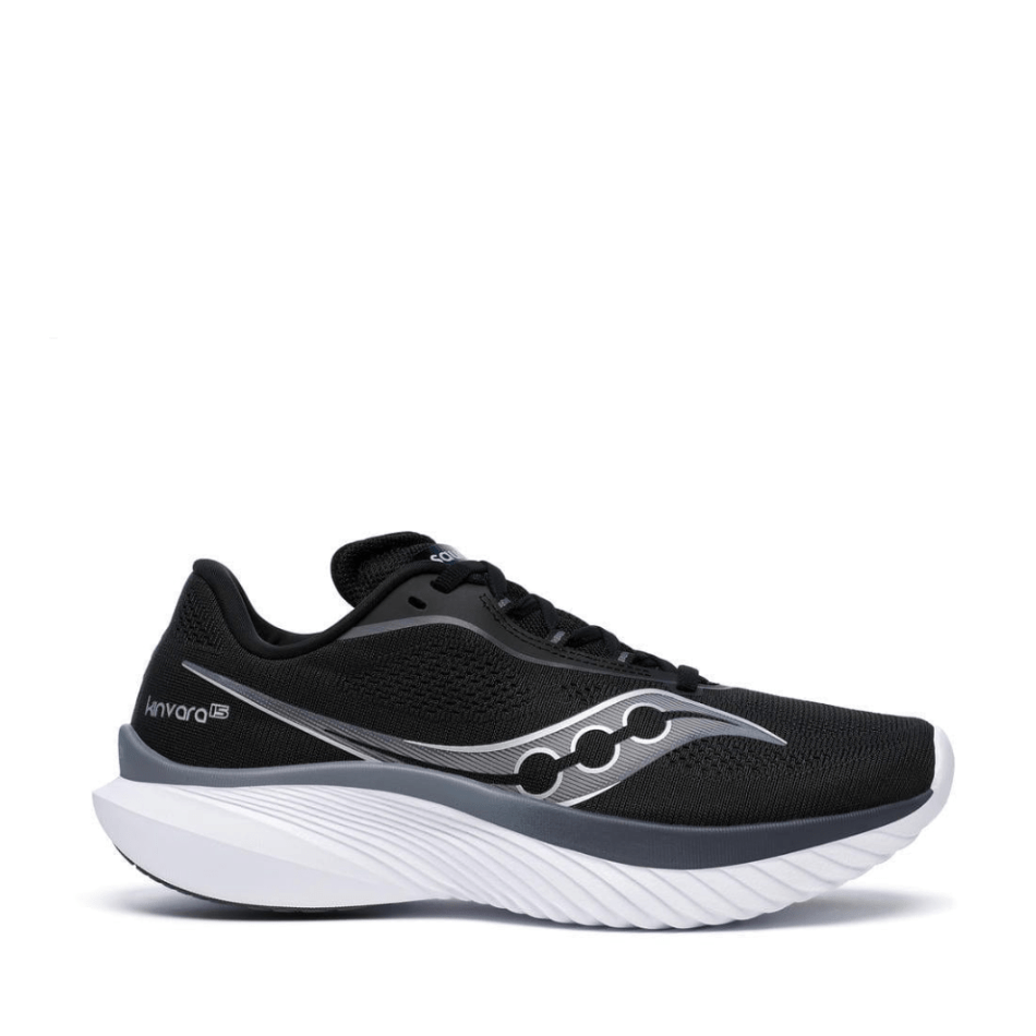 Saucony Shoes Saucony Kinvara 15 Men's Running Shoes Black/White AW24 - Up and Running