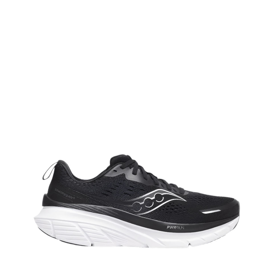 Saucony Shoes Saucony Men's Guide 18 Running Shoes in Black/White SS25 - Up and Running