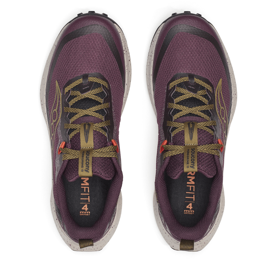 Saucony Shoes Saucony Men's Peregrine 15 Trail Running Shoes in Wine/Kodiak AW25 - Up and Running