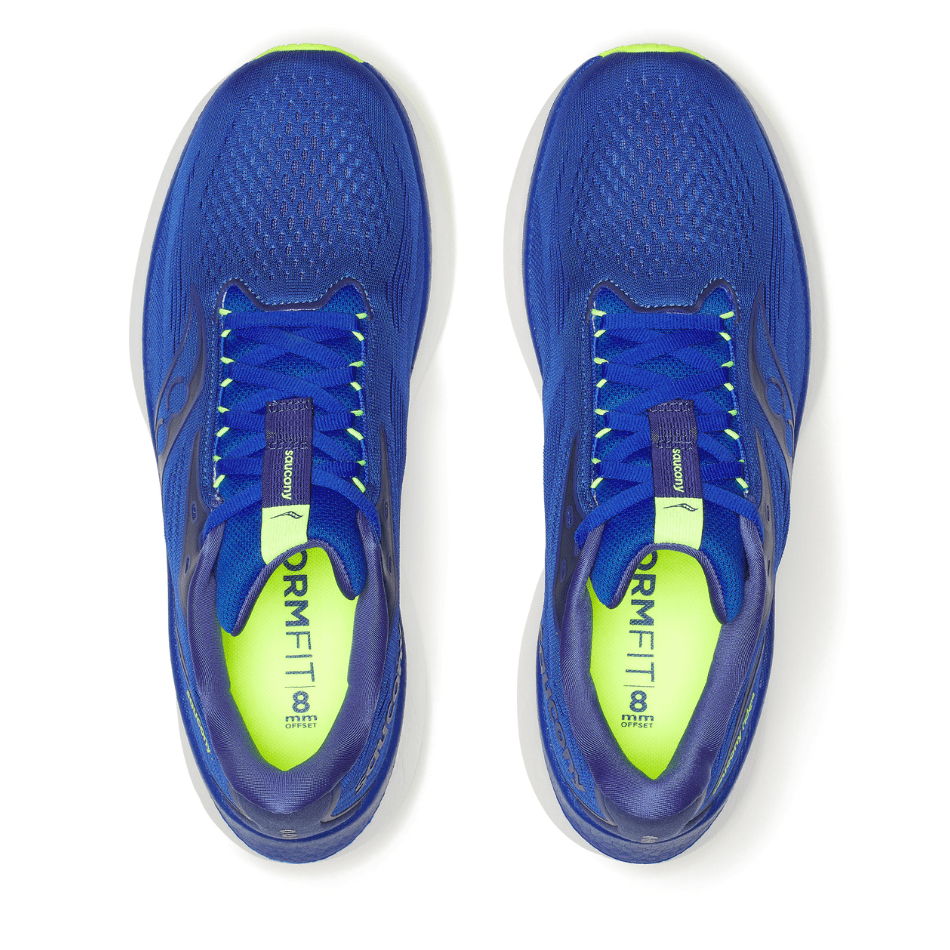 Saucony Shoes Saucony Men's Ride 18 Running Shoes in Lapis/Citron AW25 - Up and Running