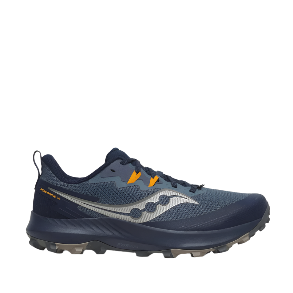 Saucony Shoes Saucony Peregrine 14 Men's Running Shoes Dusk/Navy AW24 - Up and Running