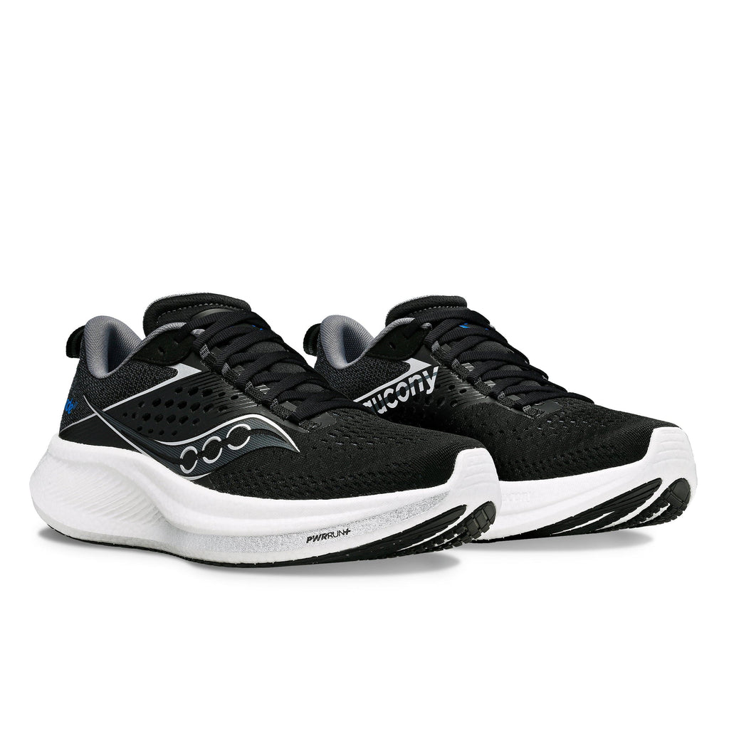 Saucony Shoes Saucony Ride 17 Men's Running Shoes Black/White AW24 - Up and Running