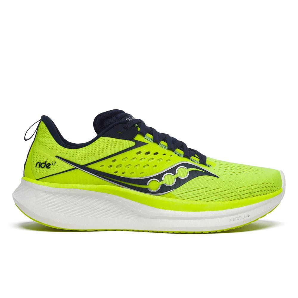 Saucony Shoes Saucony Ride 17 Men's Running Shoes Citron/Navy AW24 - Up and Running