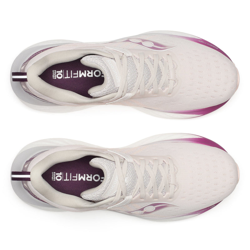 Saucony Shoes Saucony Triumph 22 Women's Running Shoes Moon/Eggplant AW24 - Up and Running