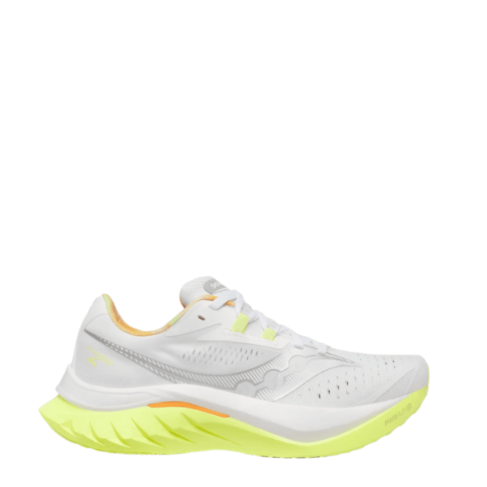 Saucony Shoes Saucony Women's Endorphin Speed 4 Running Shoes in White/Sunny SS25 - Up and Running