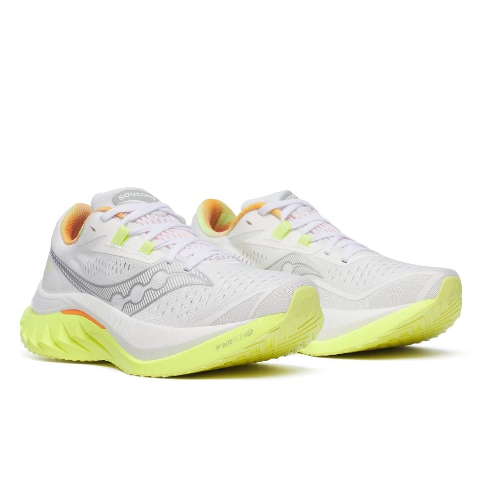 Saucony Shoes Saucony Women's Endorphin Speed 4 Running Shoes in White/Sunny SS25 - Up and Running