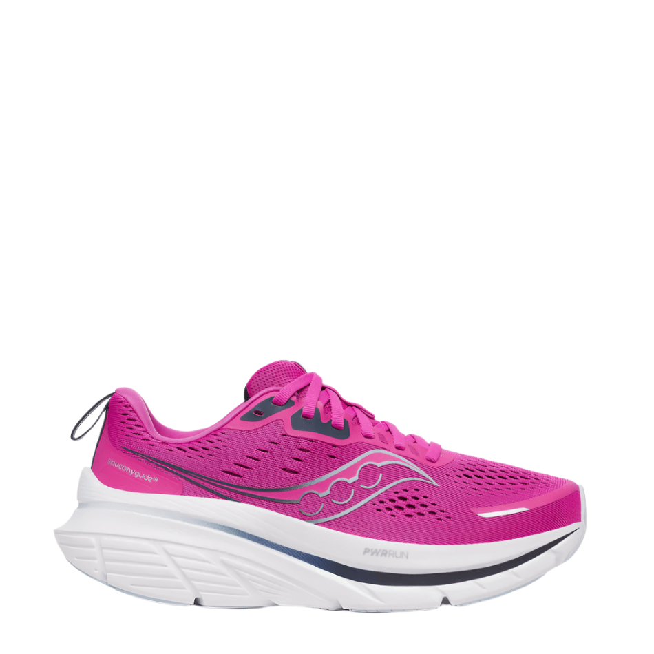 Saucony Shoes Saucony Women's Guide 18 Running Shoes in Fuchsia/Navy SS25 - Up and Running