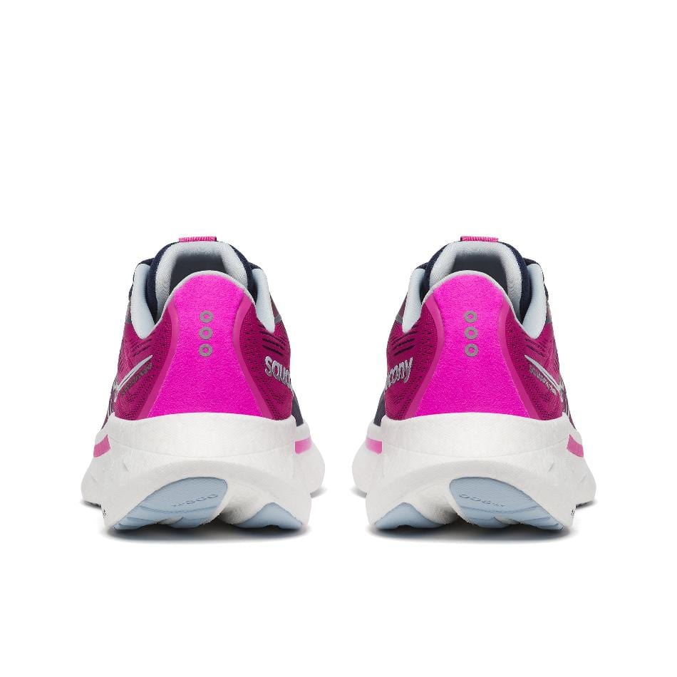 Saucony Shoes Saucony Women's Ride 18 Running Shoes in Navy/Fuchsia SS25 - Up and Running