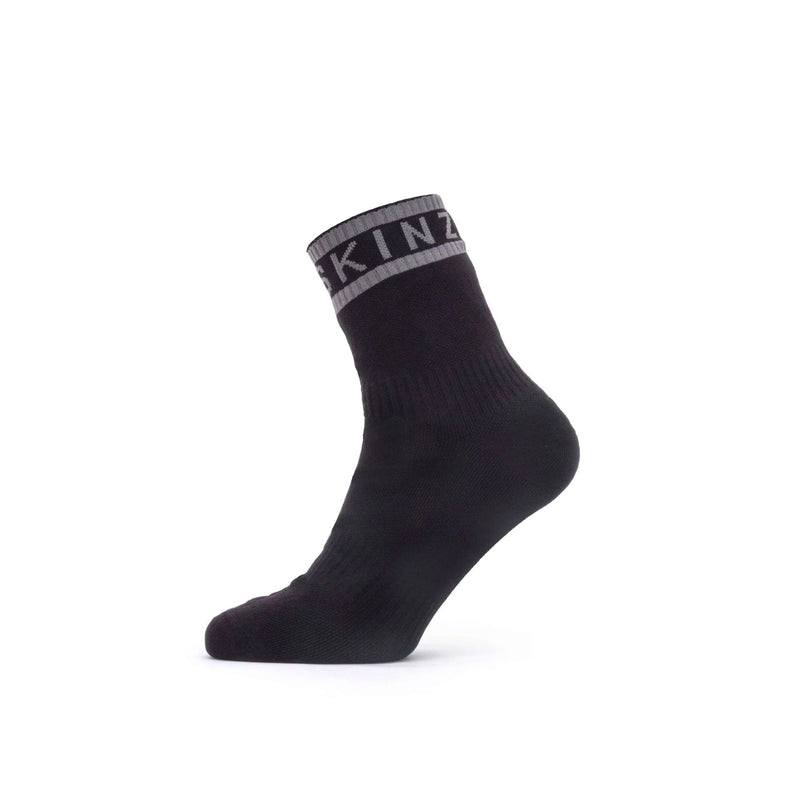 Sealskinz Accessories Sealskinz Mautby Waterproof Warm Weather Ankle Length Sock with Hydrostop AW23 Black/Grey - Up and Running