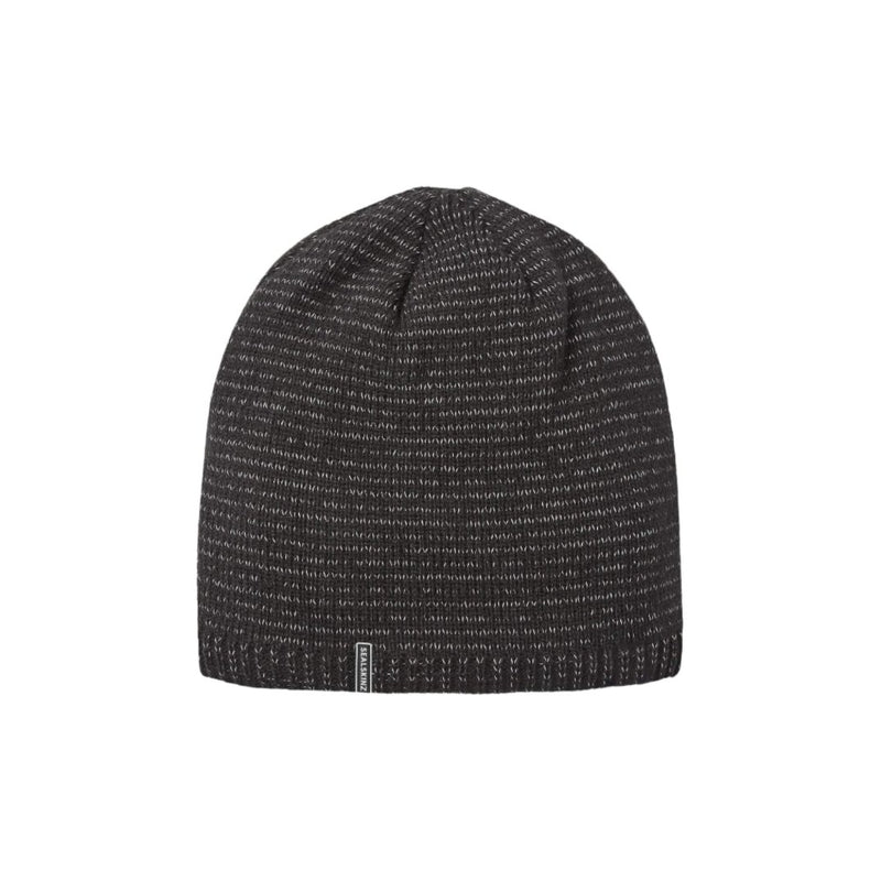 Sealskinz Accessories Sealskinz Waterproof Loddon Cold Weather Reflective Beanie in Black AW24 - Up and Running