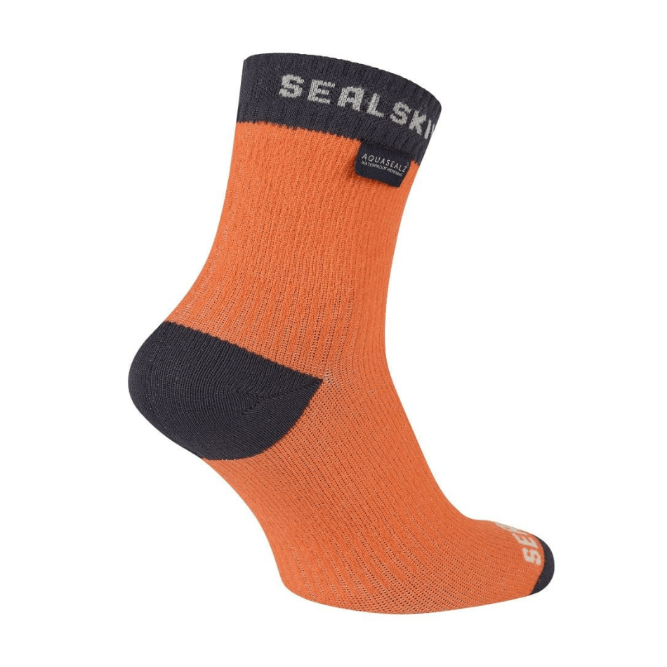 Sealskinz Socks Sealskinz Wretham Waterproof Warm Weather Ankle Length Sock in Orange AW24 - Up and Running