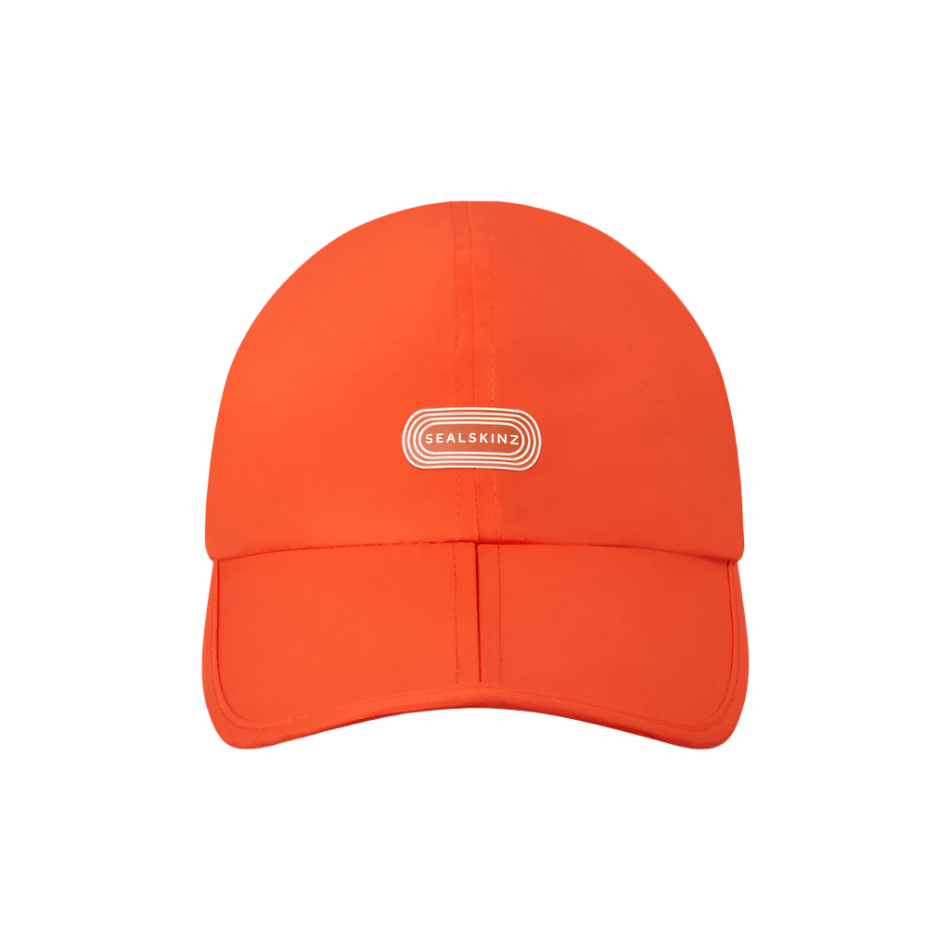 Sealskinz Accessories Sealskinz Wymondham Waterproof Quick Dry Foldable Running Cap in Orange - Up and Running