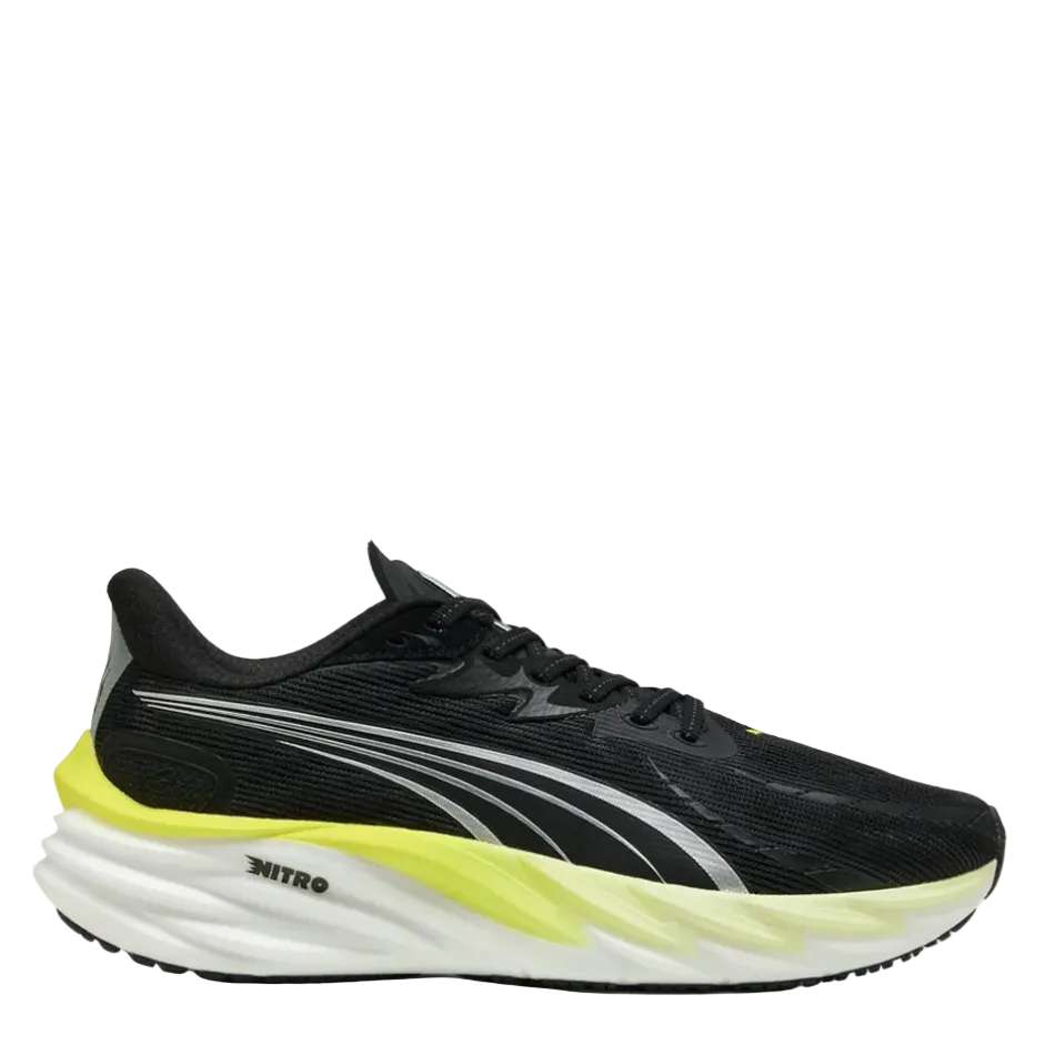 PUMA Men's Velocity NITRO 4 Running Shoes in PUMA Black/Apple Spritz SS26