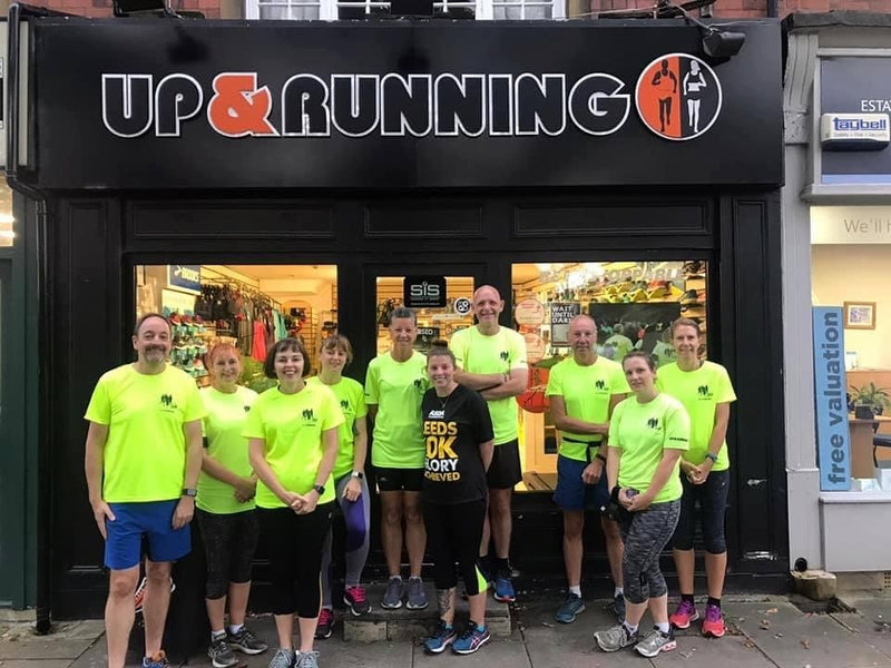 running group outside up and running store