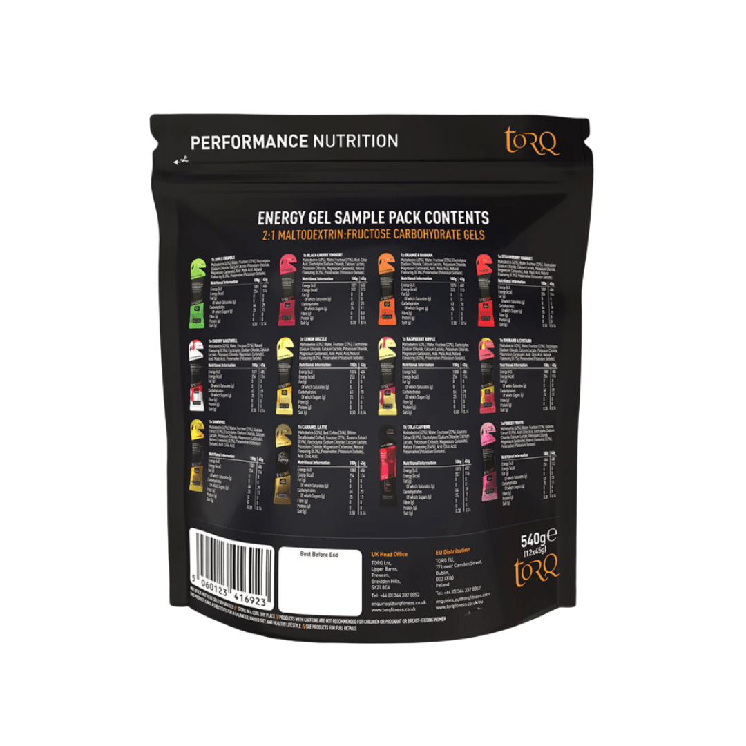 Torq Accessories Torq 12 Energy Gel Sample Pack - Up and Running