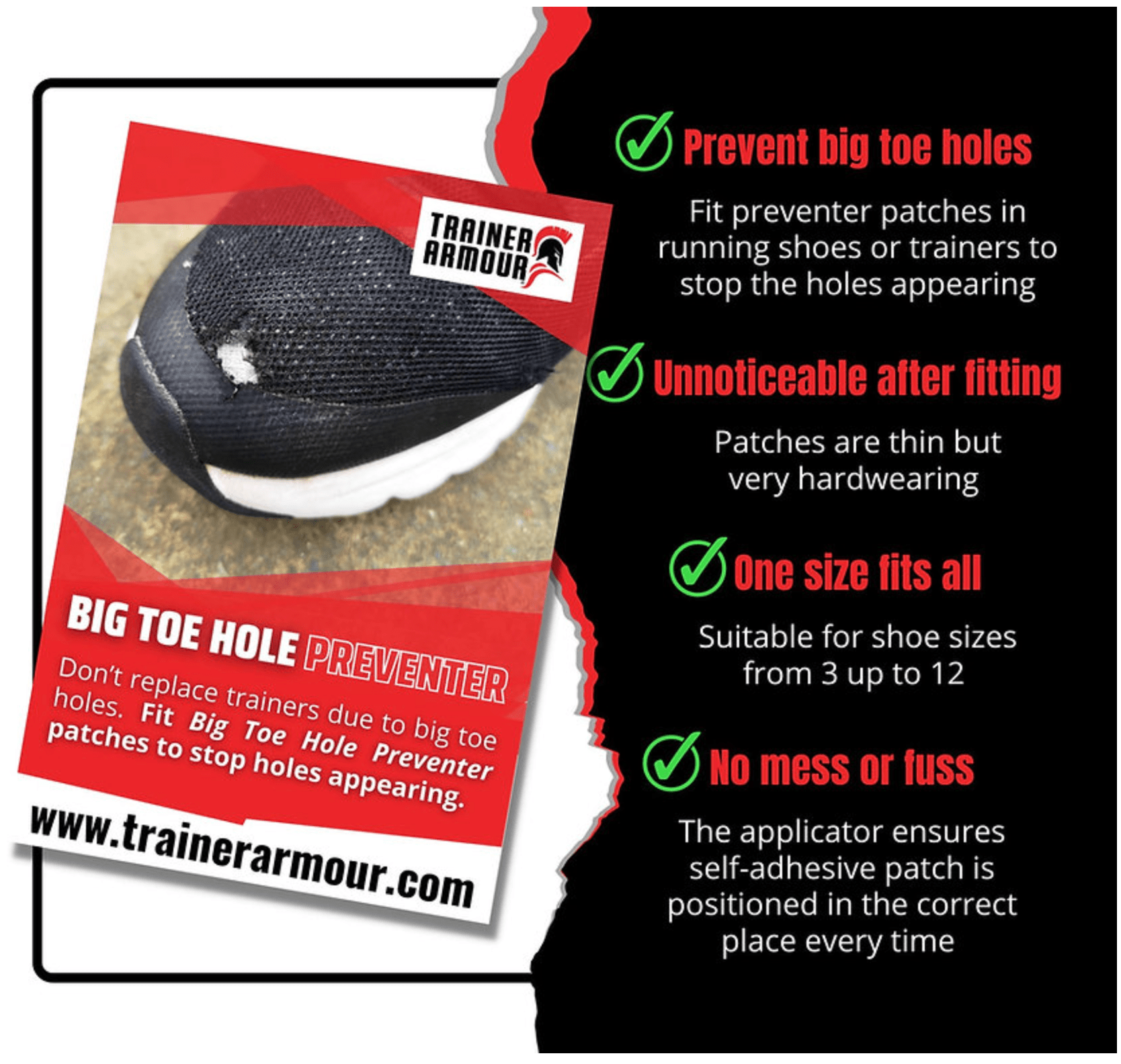 Big Toe Hole Preventer shoe repair