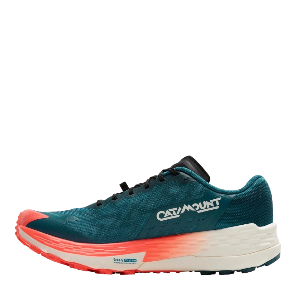 Up & Running Brooks Catamount 4 men's trail running shoes in legion blue and flame orange with responsive cushioning