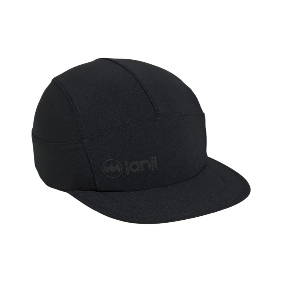Up & Running Janji AFO Hyperlight running cap in midnight black with a minimalist five-panel design.
