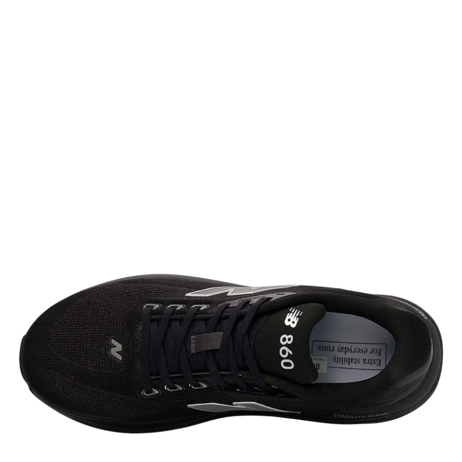Up & Running New Balance 860 V15 black running shoes with breathable engineered mesh and Fresh Foam X midsole