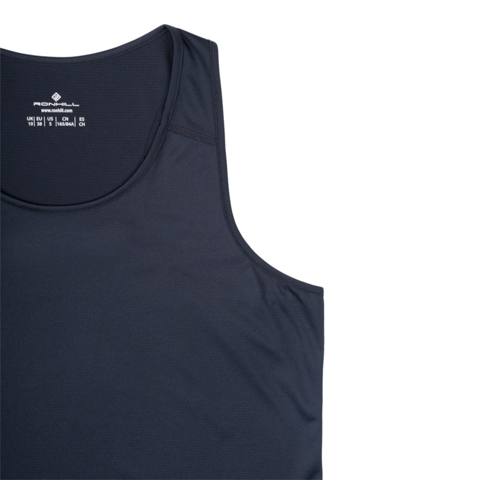 Up & Running Ronhill women's black core running vest in lightweight moisture-wicking Vapourlite fabric