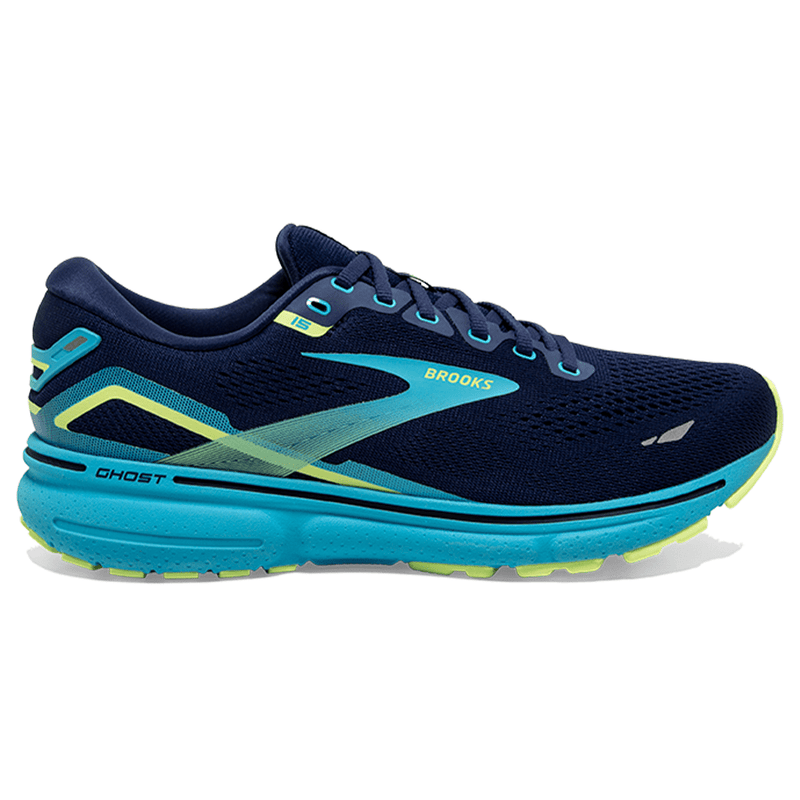Brooks Footwear 7 Brooks Ghost 15 Men's Running Shoes SS23 Blue/Green - Up and Running