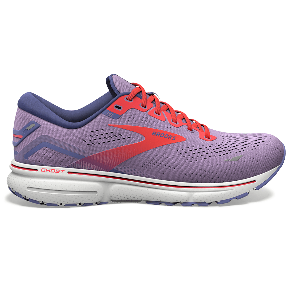 Brooks Footwear 4 Brooks Ghost 15 Women's Running Shoes SS23 Rhapsody/Coral - Up and Running