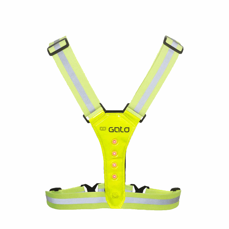 Gato Accessories Gato LED Safer Sport Vest Neon Yellow (USB Rechargeable) - Up and Running