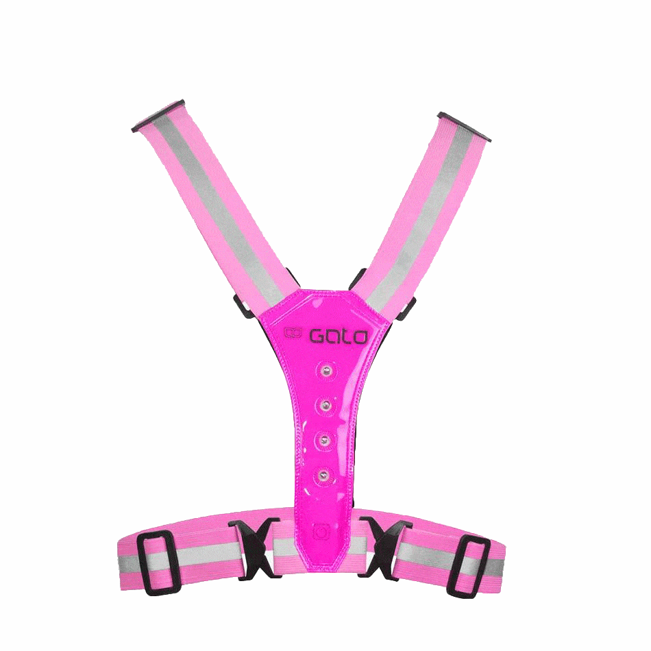 Gato Accessories Gato LED Safer Sport Vest Pink (USB Rechargeable) - Up and Running