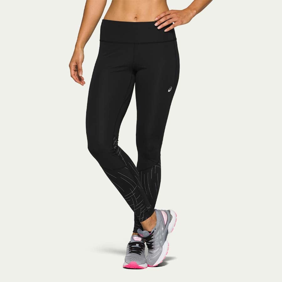 ASICS Clothing XS Ladies Night Track Tight SS20 Black - Up and Running